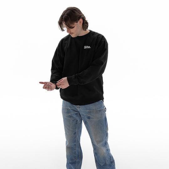 Site. Black Signature Crew Sweatshirt
